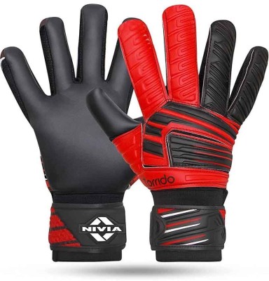 NIVIA Torrido Football GK Gloves- Small ( 7.5) Goalkeeping Gloves(Red, Black)