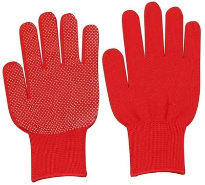 VSC Batting Gloves Tennis Ball Cricket Inner Dotted Batting Gloves Batting Gloves(Red)