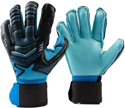 FUTABA Football Goalkeeper Gloves with Flexible Finger Guard,and Grip - Blue - Size 9 Goalkeeping Gloves(Blue)