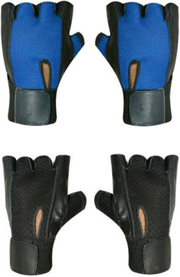 RKSON GGGONEX 102 Combo black & blueo Riding Gloves(Black & blue)