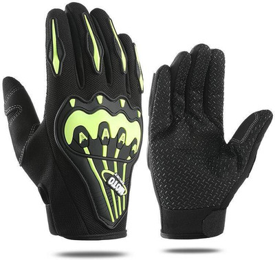 DreamPalace India Full Finger Riding Gloves with TouchScreen Sensitivity Protective Gloves Riding Gloves(Green)