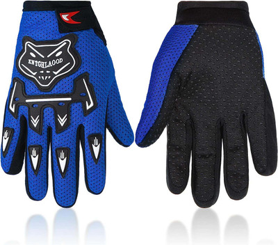DreamPalace India Full Knighthood Finger Riding Gloves for All Bikes and Scooty Gloves Riding Gloves(Blue)
