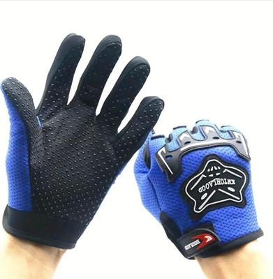 GymWar Full Finger Biking,Riding Gloves with for Men & Women Driving Gloves(Blue)