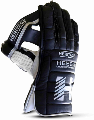 Heega Heritage Black Wicket Keeping Gloves(Black)