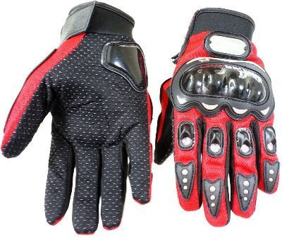 meenu arts Premium Pro Biker Riding Gloves_828 Riding Gloves(Red)