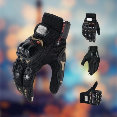 MUSMIR Pro-Biker Gloves Shockproof Outdoor Riding Full Finger Glove Riding Gloves, Riding Gloves(Black)