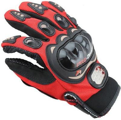 meenu arts Premium Pro Biker Riding Gloves_541 Riding Gloves(Red)
