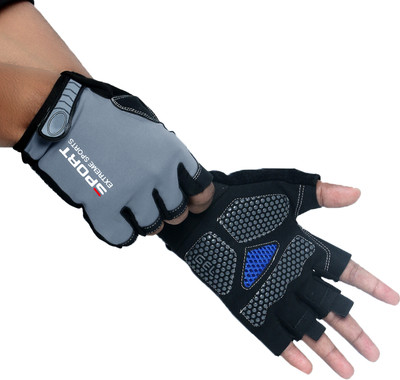 zaysoo Half finger Knuckle Riding Gloves(Grey)