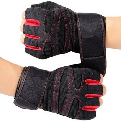 Leosportz Weight lifting wrist support Gym & Fitness Gloves(Red, Black, Oranage)