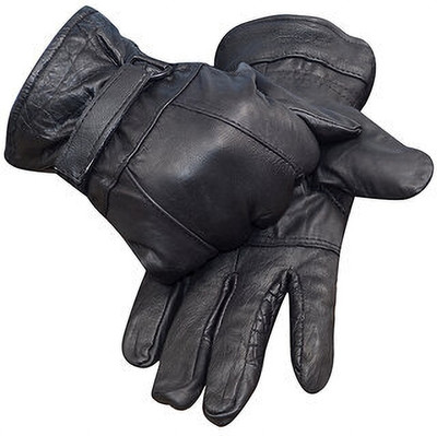 Creekmom Full Fingers Rexine Leather Fur Insulated Winter Motorcycle Bike Riding Glove Riding Gloves(Nature Black)