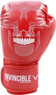 Invincible Skull Boxing Gloves Boxing Gloves(Red)