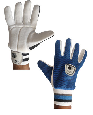 Glitter Vikta X 1 Wicket Keeping/Tennis Cricket Inner Gloves with Air Smash Padded Wicket Keeping Gloves(Blue)