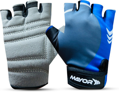 MAYOR Apex Gym Glove Gym & Fitness Gloves(Grey, Blue)