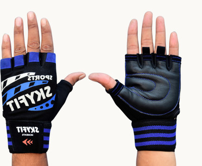 VELLY FIVE Blue & Black Sport Gloves For Men & Women(G-V-163 ) Riding Gloves(Blue, Black)