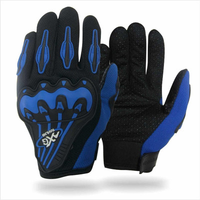 IRIS Full Finger Professional Gloves for Motorcycle,Cycle, Driving,Climbing & Trekking Riding Gloves(Blue)