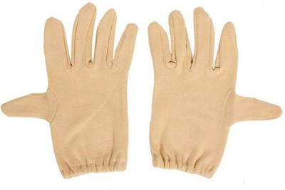 Amalya Soft Cotton Full Hand Gloves Beige Reusable Washable Protective Riding Gloves(Beige)