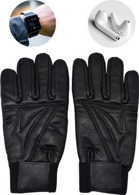 NV COLLECTION Touch Screen Thermal Gloves for Men and Women Riding Gloves(Black)
