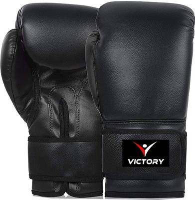 VICTORY Boxing Gloves , Bouncer Boxing Gloves ,MMA Gloves 12 OZ for Men and Women Boxing Gloves(Black)