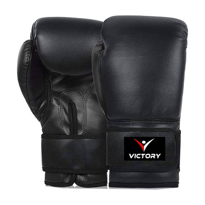 VICTORY Boxing Gloves , Bouncer Boxing Gloves ,MMA Gloves 12 OZ for Men and Women Boxing Gloves(Black)