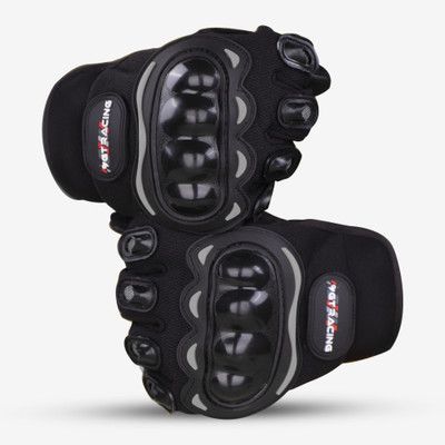 Steelbird GT-01 Full Finger Bike Riding Gloves with Touch Screen Sensitivity Riding Gloves(Black)