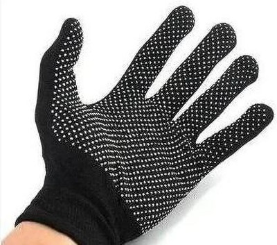 SVS Anti-skip PVC Dotted Tennis Batting Gloves(Black)