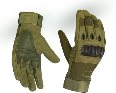 MELZRON Full Finger Green Military Bike Riding Motorcycle Gloves Riding Gloves(Green)