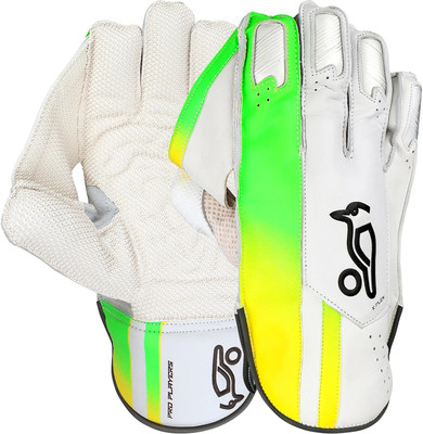 KOOKABURRA KAHUNA PRO PLAYERS Men's (Age 17+) Wicket Keeping Gloves(Green, White, Yellow)