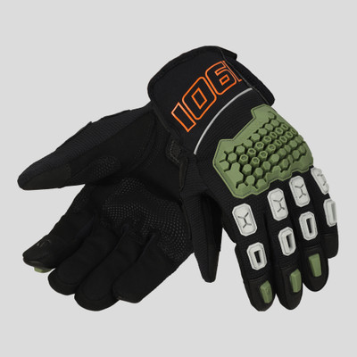 ROYAL ENFIELD MX Pro | TPR Knuckle & Finger Protector | TPU Palm Sliders | Adventure Off-Road Riding Gloves(Light Olive)