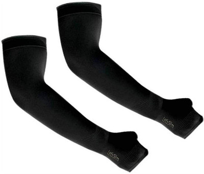 YIXTY 1/2 Pairs UV Cooling Arm Sleeves Sun Protection Unisex for Sports, Golf Cycling Gloves(Black)