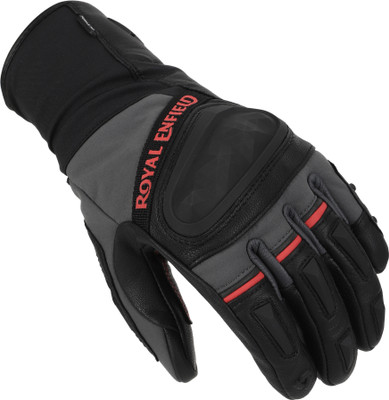 ROYAL ENFIELD Rev'It Darcha Waterproof Bike Gloves | Impact Protection | Abrasion Resistance Riding Gloves(Light Grey)