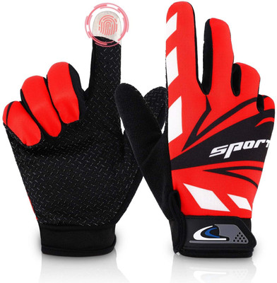 uRock Touch Screen Running Gloves for Men & Women Riding Gloves(Red)