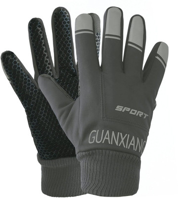 zaysoo Full Finger Cycling Gloves for Men and Women - Touchscreen Enabled Riding Gloves(Grey)