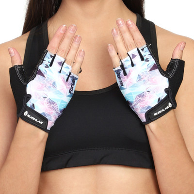 BURNLAB Flex Gym Gloves Pro (White & Green Medium) Gym & Fitness Gloves(White, Green)