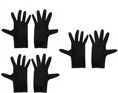 HOUSE OF COMMON Biking & Driving Dust & Sun Protection Half Gloves Pack Of 3 Driving Gloves(Black Half 3 Set-02)