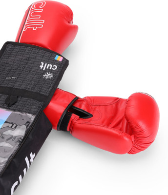 Cultsport Premium Leather Boxing Gloves with Antimicrobial Lining Boxing Gloves(Red)