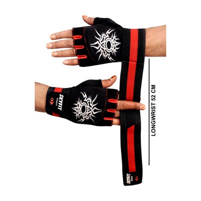 VELLY FIVE SPORTS GLOVES Gym & Fitness Gloves(Red, Black)