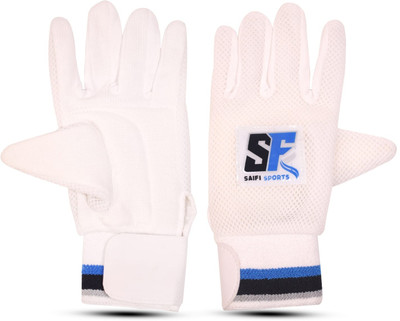 SAAHI SPORTS Cricket Wicket keeping & Batting Inner Gloves for Men Wicket Keeping Gloves(White)