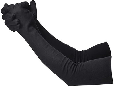 Lumicub Full-Hand Gloves for Bike Riding Washable,Reusable,Essential for Sun Protection Riding Gloves(Black)