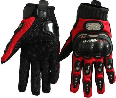 meenu arts Premium Pro Biker Riding Gloves_375 Driving Gloves(Red)