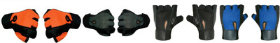 GGGONEXRK Premium Quality Netted with Wrist Support With No Sweat N Riding Gloves(Orange, Grey, Black, Blue)