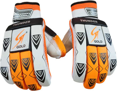 NE NEPTUNE Cricket Club Men's/Youth Thunder Batting Gloves Right Handed Lightweight Batting Gloves(White-Orange)