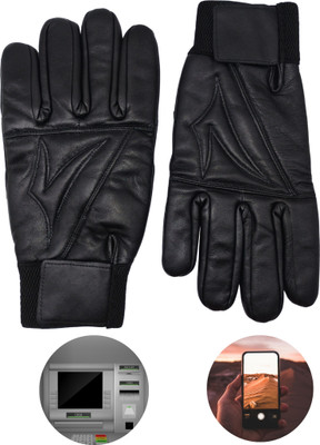 NV COLLECTION Sleek Touchscreen Winter Gloves for Men and Women Riding Gloves(Black)