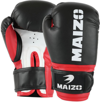 MAIZO Pro Style Training Gloves (Black,Red,White) 10 oz Boxing Gloves (Black) Boxing Gloves(Black)