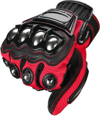 AUTO PEARL Bike Riding Gloves with Touch Screen Sensitivity Riding Full Gloves Riding Gloves(Red & Black)
