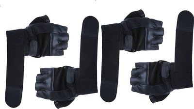 GGGonexx (Pack Of 2 pair) Gym Gloves / Sports Gloves / Fitness Gloves/ Weight LiftingNEWS Driving Gloves(Black)