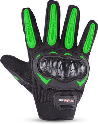 Steelbird GT-17 Full Finger Bike Riding Gloves with Touch Screen Sensitivity Riding Gloves(Green)
