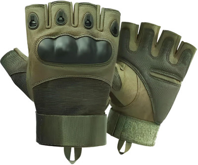 uRock Tactical Gloves for Men, Hard Shell Knuckle Protection Motorcycle Gloves Gym & Fitness Gloves(Green)