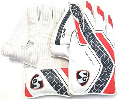 SG Club Wicket Keeping Gloves (Age 15+) SG01WK650008 (Pack Of 1 Pair) Wicket Keeping Gloves(White & Red)