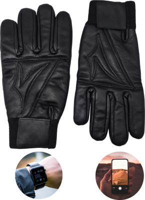 NV COLLECTION Chic Touch Gloves for Men and Women – Winter Essential Riding Gloves(Black)