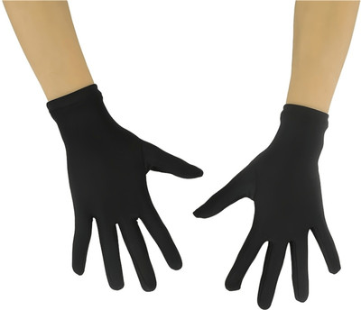 Shopeleven Cotton Inner Gloves for Cricket Batting, Sweat Absorbing Batting Gloves(Black)